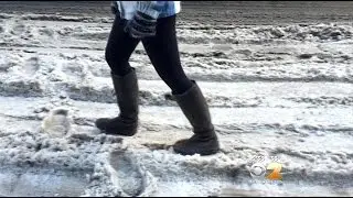 New Yorkers Bust Moves To Dodge Messy Slush Puddles