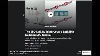 Udemy Certificate The SEO Link Building Course Back link building SEO tutorial