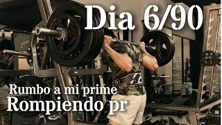 Dia 6 rumbo al físico prime viendo cuanto progreso puedo hacer en 90 días-Supere mi PR en sentadilla