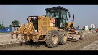 Cat grader machine working and making Gazipur bypass express highway road #grader