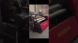 CNC four-roller plate rolling machine #machine #cnc #Plate Rolling Machine