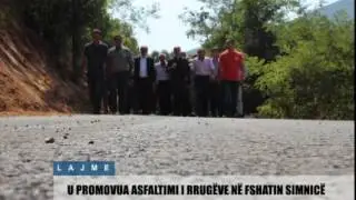 U PROMOVUA ASFALTIMI I RRUG&Euml;VE N&Euml; FSHATIN SIMNIC&Euml;