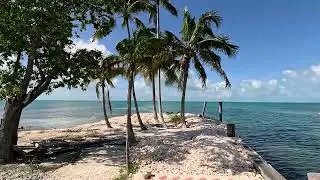 Strange bike path, but a nice view at the end. North island of Caye Caulker in Belize