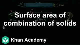 Surface area of combination of solids | Surface area and volume | Class 10 | Math | Khan Academy