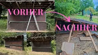 Reitstall Renovierung: H&uuml;tten Abrei&szlig;en🏡⎪Wochenprojekt 💪🏼