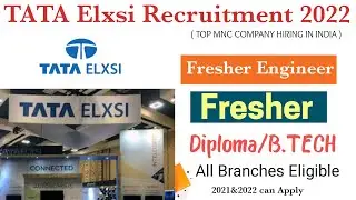 Tata Elxsi Recruitment 2022 | Tata Elxsi Recruitment 2021 | Tata Jobs 2022 | tata job vacancy