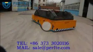 35t steerable motorized  battery transfer cart in factory