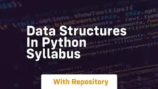 data structures in python syllabus