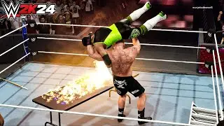 WWE 2k24 - Brock Lesnar '14 vs Hurricane: Extreme Rules Match at Payback 