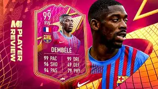 99 FUTTIES DEMBELE PLAYER REVIEW | FIFA 22 Ultimate Team