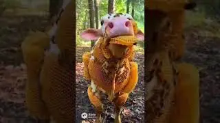 A woman saves a cow from being attacked by bees   #viral #animals  #animal #fypシ #shortvideo