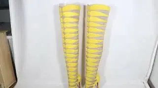 Sorbern Mesh Thigh High Boots Women High Heels Platform Closed Toe