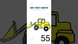 Draw Bulldozer Bobcat Vehicle Using 55 #drawingideas #drawingtutorial #numberdrawing #funart #art
