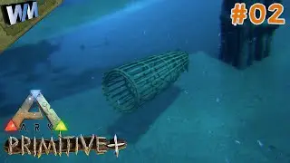 ARK Primitive+ EP02 - Fish Trap & Cooking Station Fail! (Gameplay)