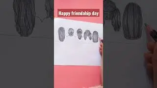 Happy friendship day | best friends drawing  #shorts