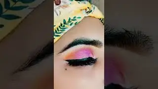 Orange and Purple Eyeshadow Tutorial #shorts #makeupshorts