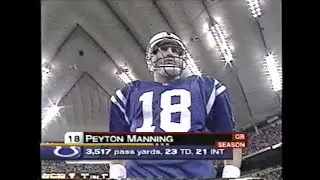2001 NFL Wk15 New York Jets @ Indianapolis Colts; ESPN; Payton Manning