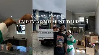 EMPTY APARTMENT TOUR - moving into our first home together & settling in