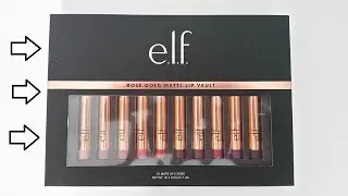 E.l.f Rose Gold Matte Lip Vault Swatches