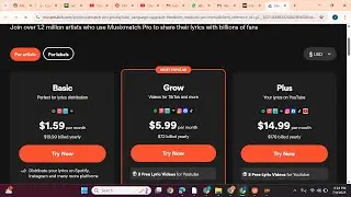 Обзор планов и цен на распространение текстов песен Musixmatch Pro; YouTube, Spotify, Apple Music