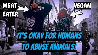 It's Okay For Humans To Abuse Animals - Vegan Activist on the Streets of Belfast