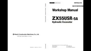 Hitachi ZX55USR-5A Excavator Service manual