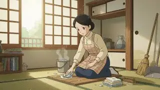 A Woman Tidying Up a Clean Home | A Peaceful, Restorative Moment