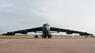 B-52 Stratofortress Aircraft on the Flight Line at RAF Fairford
