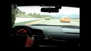 Honda S2000 CHASING Porsche 997 GT3 and Lamborghini Murcielago Mugello