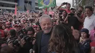 Lula saindo da prisão em Curitiba e Ato no ABC!