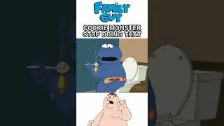 Family Guy- Cookie Monster eating cookie dough #familyguy #shorts #cartoon #funny #memes #fortnite