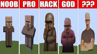 Pixel Art (NOOB vs PRO vs HACKER vs GOD) Villager in minecraft