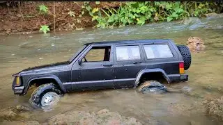 Nekat main di air walaupun belum waterproof ‼️1/12 rc mn-78 jeep cherokee 4x4 mini scale Indonesia