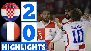 France vs Croatia 0 - 2 !!! All goal and highlights 2025  // UEFA National league // 21st march 2025