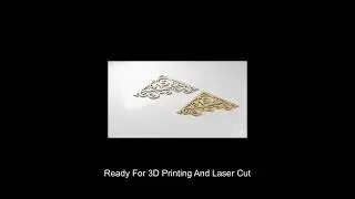 Pendant Decorative Corners Digital Files For Laser Cut And 3D Print