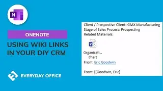 Using OneNote Wiki Links to Connect Related Records
