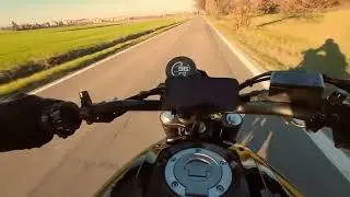 winter motorbike ride - XSR 700 stock exhaust