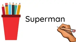 How to draw SUPERMAN from word Superman