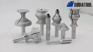A881 Vacuum Brazed Quartz Stone Knife Diamond Router Bits for Stone Edge Profile