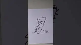 How to draw cute dinosaur #art #drawing #shorts #trending #shortvideo #dinosaurdrawing #foryou