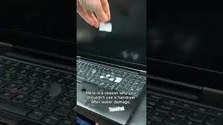Don't use hairdryer for water damage laptop ❌ #london