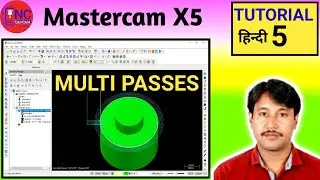 Mastercam X5 Counter Multi Passes |Mastercam X5 me  Counte Toolpath me Multi Passes Operation |
