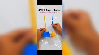 Origami Mini Cute broom |easy steps|how to make|Think creative crafts #shorts