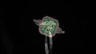 4 02ct Radiant Natural Green Diamond