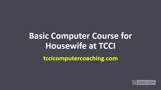 Basic Computer Course for Housewife at TCCI