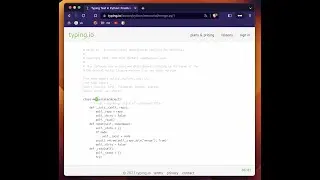 Typing.io：Typing practice for programming｜Python