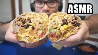 BIG GIANT BURRITO *BIG BITES ASMR *RELAXING EATING SOUNDS