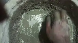 Satisfying playing with dust and cement mixing 