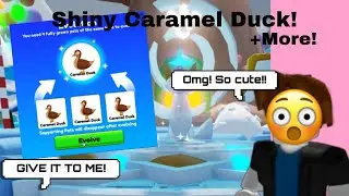 Shiny Caramel Duck + Random Evolveds in RoPets!