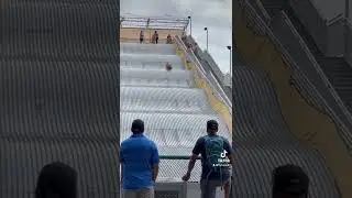 Wigs be flying on Detroit&rsquo;s Belle Isle slide! #detroit #belleisle #wig #fails #laugh #funnyvideo